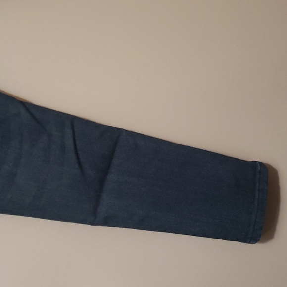 Kenneth Cole jeans womens size 27 US 4 dark blue distressed ankle slit … - Picture 10 of 16